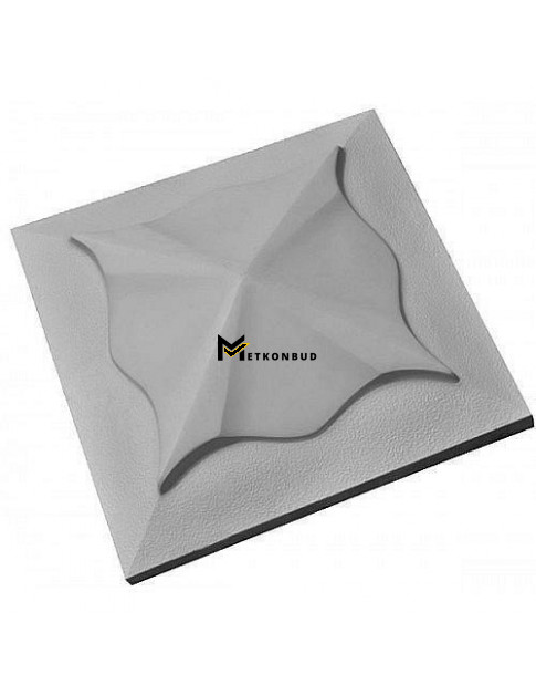 Ковпак на паркан  450х450 мм "Медуза / Сірий бетон"